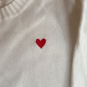 Ditsy Heart Crewneck Sweater main image 0